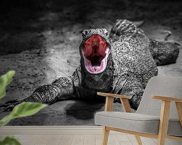 Close-up van een Komodavaraan (Komoda Dragon) van Chi