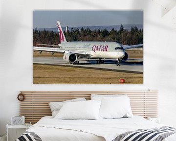 Der Airbus A350-900 von Qatar Airways.