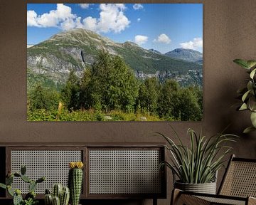 Berglandschaft am Geirangerfjord von Anja B. Schäfer