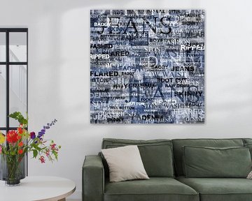 Word Wall Art Jeans