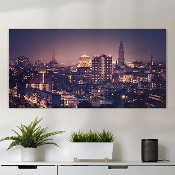 Skyline van de stad Groningen van Henk Meijer Fotografie