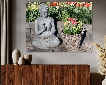 Boeddah  in de Keukenhof ..... van Wim van Gerven