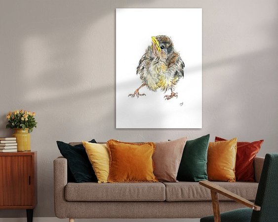 Voorbeeld van het werk in een kamer