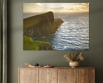 Sunset at Neist Point Lighthouse, Isle of Skye, Scotland