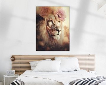 Lion majestueux sur Eva Lee