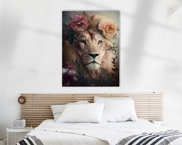 Lion majestueux sur Eva Lee