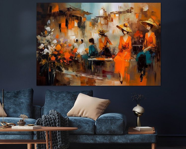 Voorbeeld van het werk in een kamer