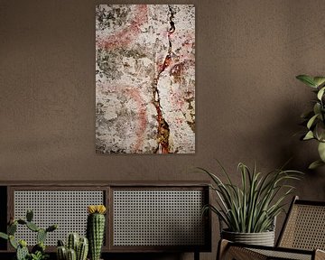 GEPLEISTERD OUDE MUUR,  MODERN ABSTRACT
