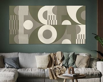 Retro Geometry: Serene Circles and Stripes no. 10 by Dina Dankers