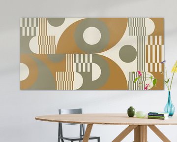 Retro Geometry: Serene Circles and Stripes no. 3 by Dina Dankers
