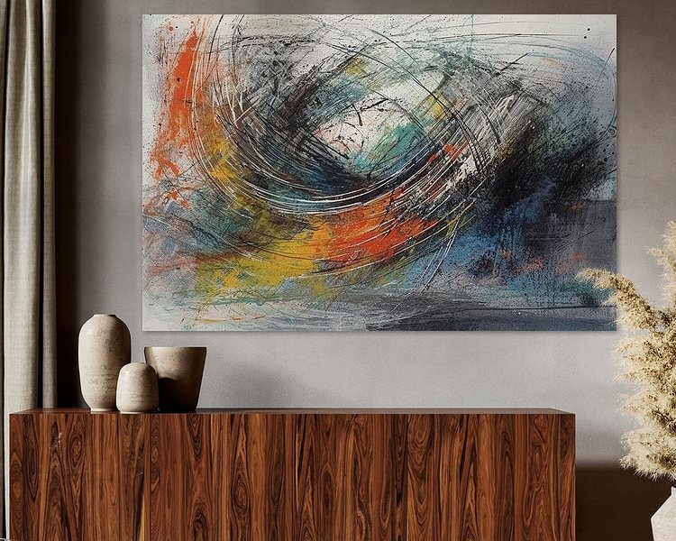 Voorbeeld van het werk in een kamer