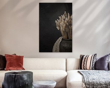 Rural still life with hare tail dried flowers in pitcher by Mayra Fotografie