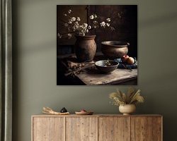 Voorbeeld van het werk in een kamer