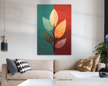 Abstract Botanical Art - Feuilles sur Peter Balan