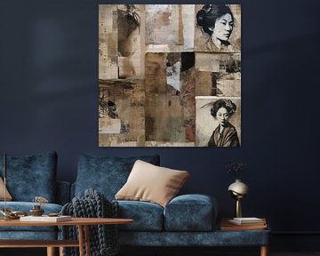 Vintage collage "Zen" van Studio Allee