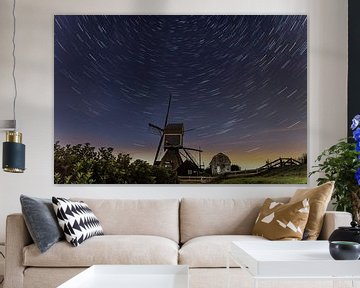 Lighttrail - Gere Molen - De Blauwe Wip van Frank Smit Fotografie