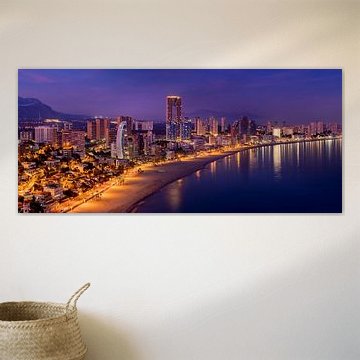 Evening lighting in Benidorm, Spain by Adelheid Smitt