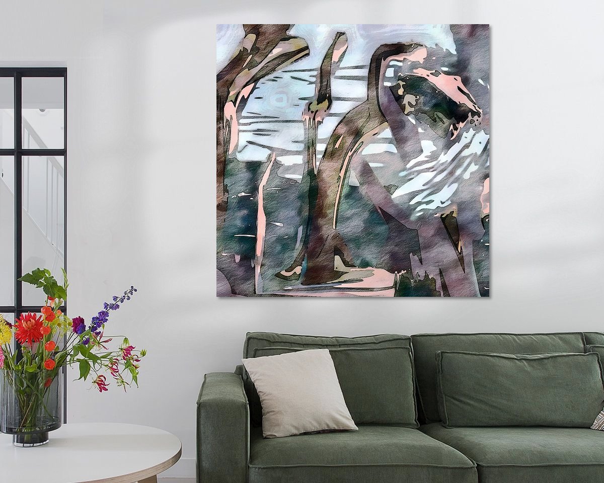 Voorbeeld van het werk in een kamer