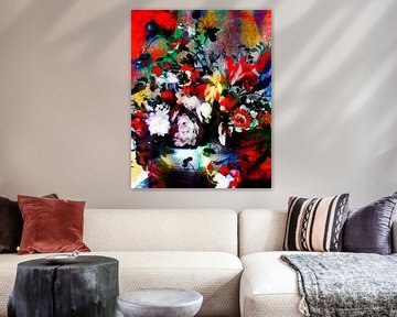 Expressionistisches Blumen Bouquet II von FRESH Fine Art