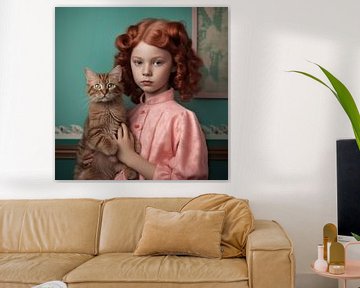 Fine art portrait "Me and my cat"