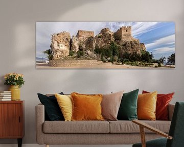 Panorama (3:1) van het kasteel van Salobreña, Spanje van René Weijers