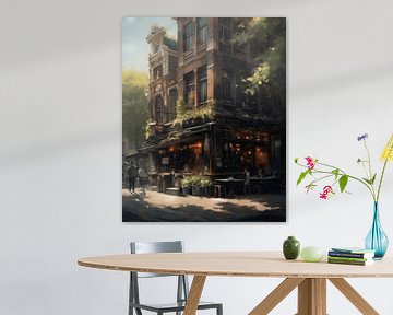 Painting "Café in Amsterdam" by Studio Allee