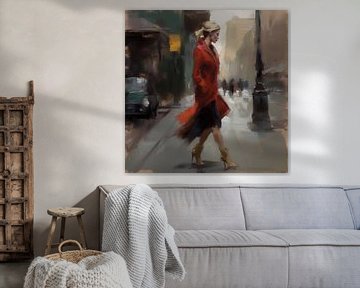 Schilderij "Lady in red" van Studio Allee