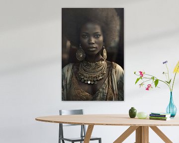 Portrait d'une femme africaine sur Carla Van Iersel