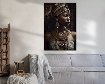 Portret van een Afrikaanse vrouw van Carla Van Iersel