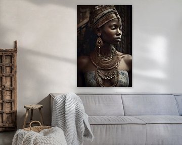 Portrait d'une femme africaine sur Carla Van Iersel