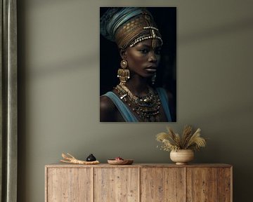 Portret van een Afrikaanse vrouw van Carla Van Iersel