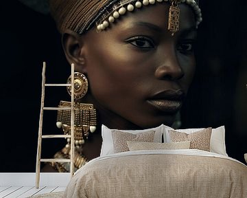 Portret van een Afrikaanse vrouw van Carla Van Iersel