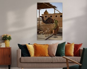 Iron camel in Morocco's Agafay desert by FemmDesign