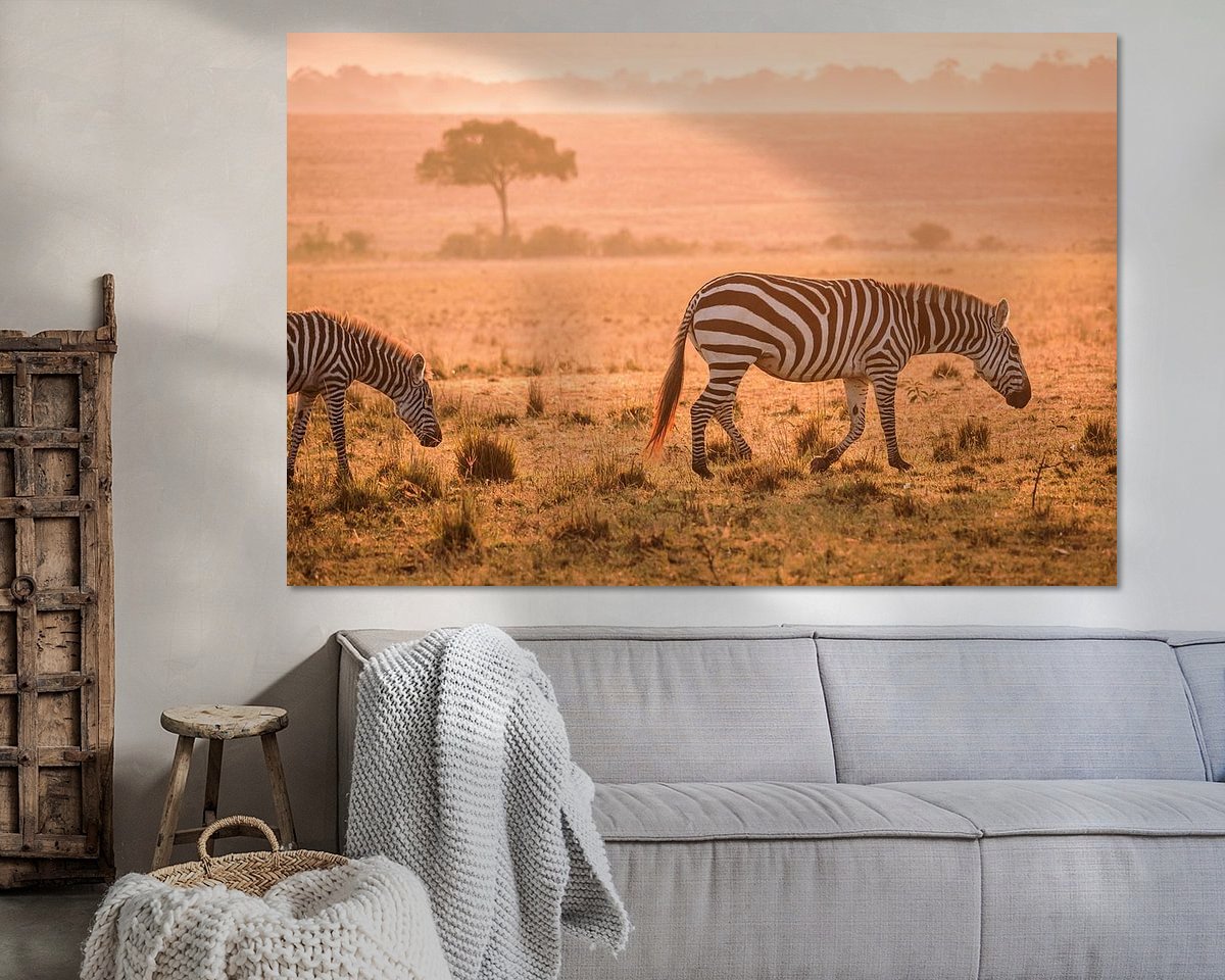 Voorbeeld van het werk in een kamer