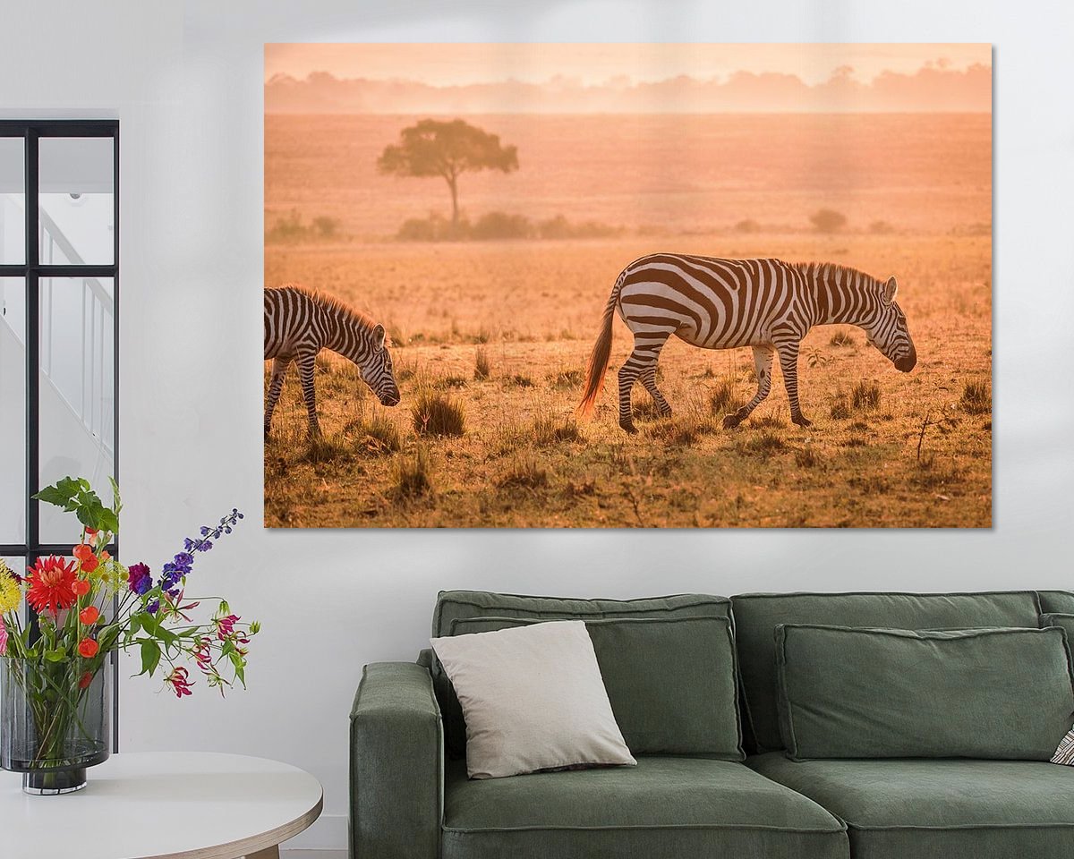 Voorbeeld van het werk in een kamer