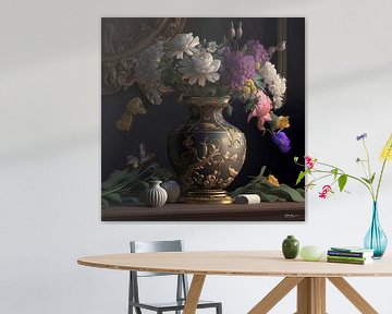 Nature morte avec des fleurs. sur Gelissen Artworks