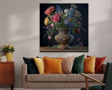 stilleven met bloemen. van Gelissen Artworks