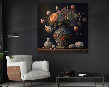 stilleven met bloemen. van Gelissen Artworks