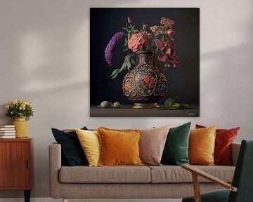 stilleven met bloemen. van Gelissen Artworks