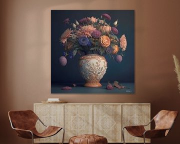 stilleven met bloemen. van Gelissen Artworks