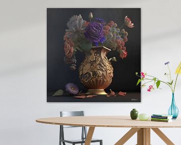 stilleven met bloemen. van Gelissen Artworks