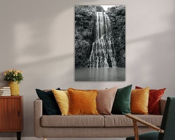 Natuur foto waterval in Nieuw-Zeeland van Senta Bemelman