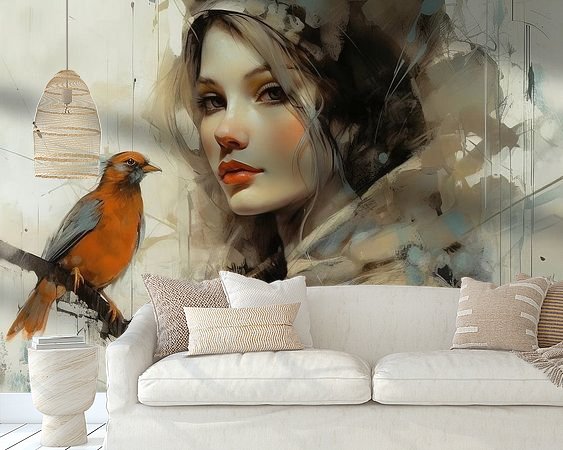 Voorbeeld van het werk in een kamer