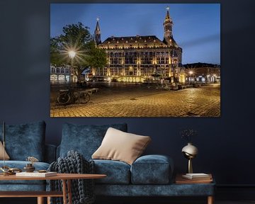 Aachen City Hall by night by Rolf Schnepp