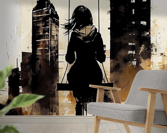 Voorbeeld van het werk in een kamer