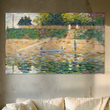 Bateau au bord de la rivière, Georges Seurat