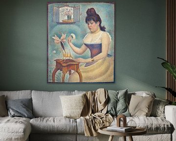 Jonge vrouw die zichzelf poedert, Georges Seurat