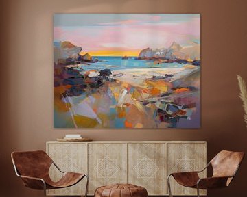 Abstract schilderij van de zee van Artsy