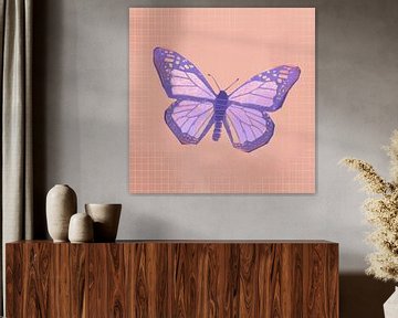 Paarse vlinder van Femke Bender