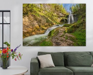 Cascade de l'Audeux in de Doubs in Frankrijk van Tanja Voigt